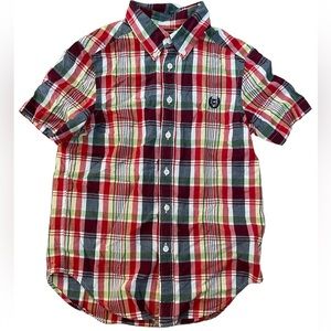 Chaps Ralph Lauren Boy’s Short-Sleeve Madras Oxford in Size Medium (10-12)